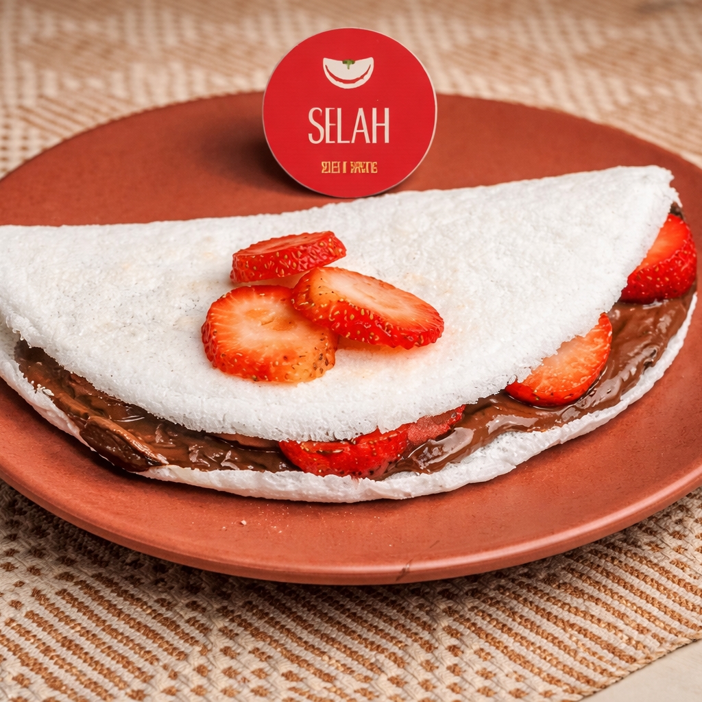 Massa quentinha com Nutella original e morangos frescos. Simples, doce e irresistível!