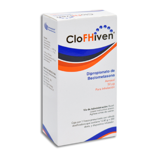 Clofhiven(Beclometasona)Aerosol50Ugpara Inhalación
