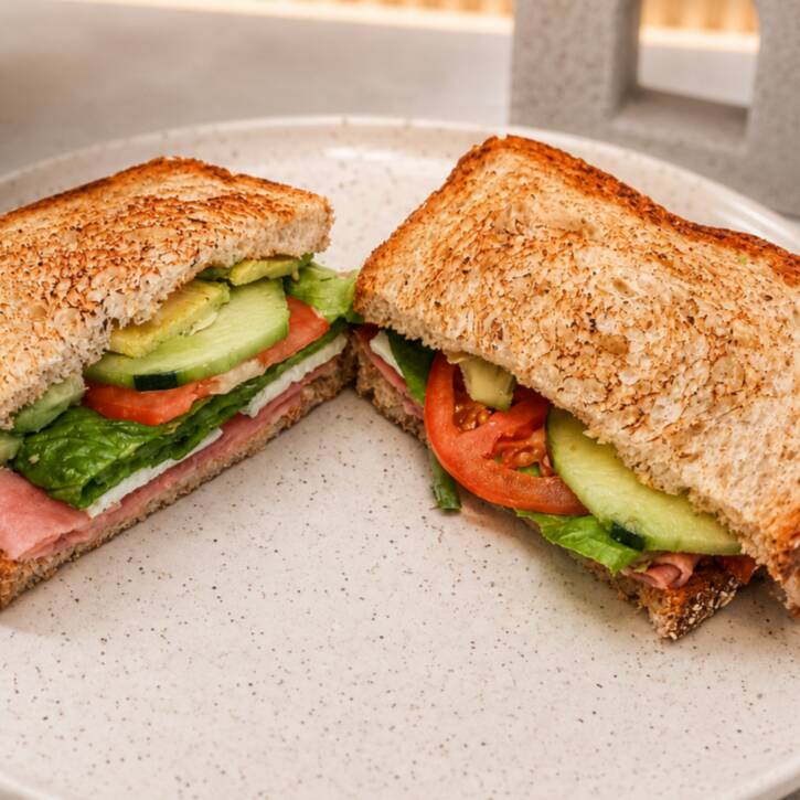 Sándwich de Jamón y aguacate