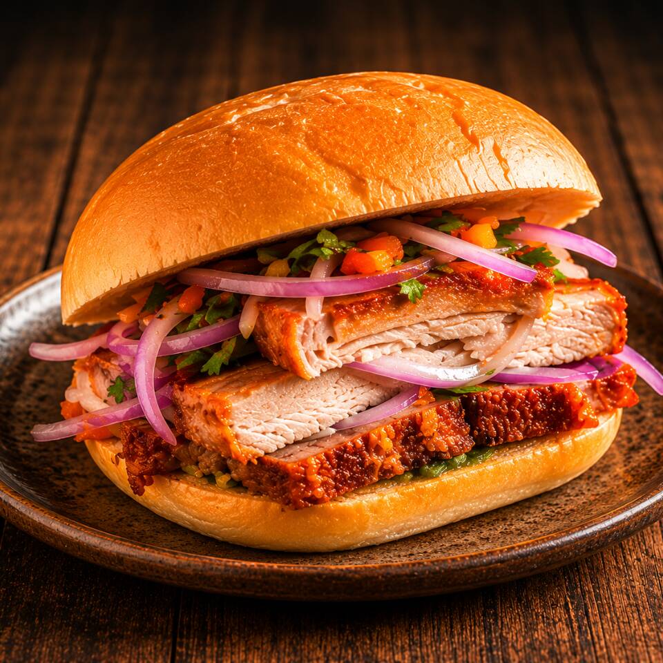Pan con Chicharron
