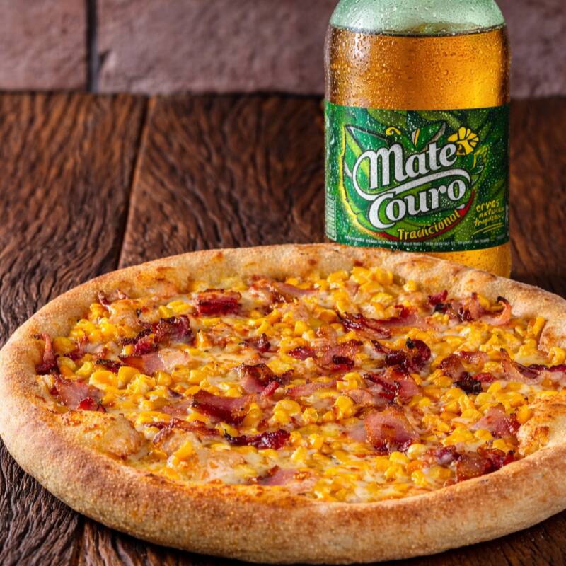 Pizza Grande 6 fatias (30cm) + Mate Couro 1L