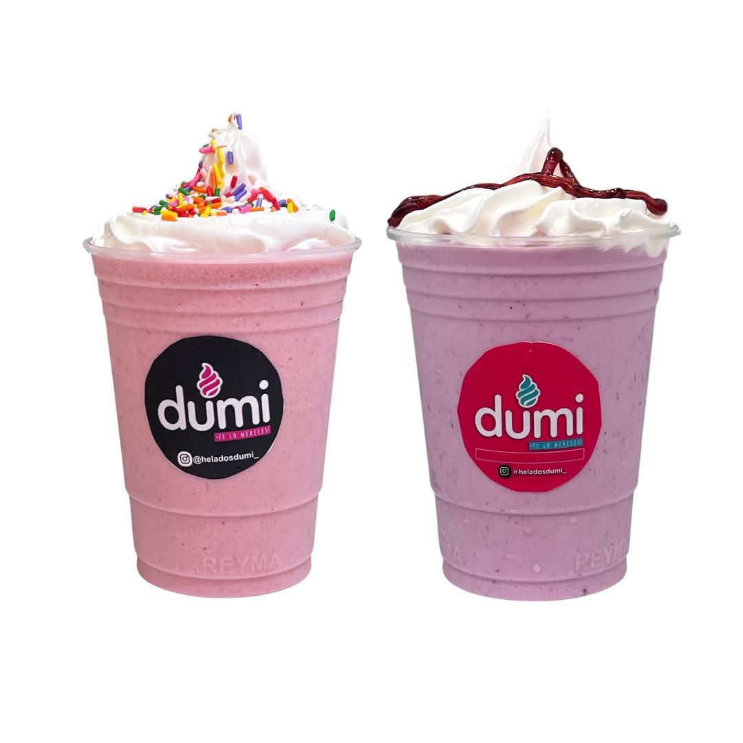 Combo 2 Frappes. Frutos Rojos y Fresa Grande 473ml