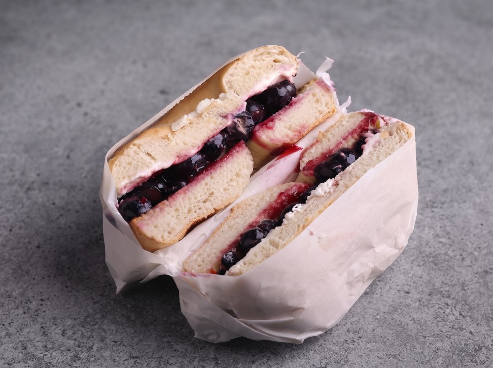 Blueberry Cream Cheese Bagel