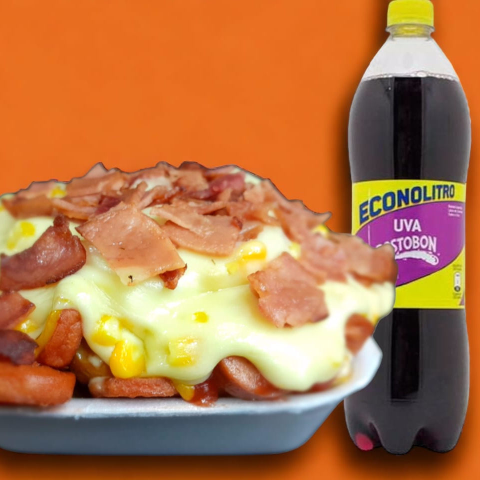 Salchipapa para 2 + CONOLITRO 1l