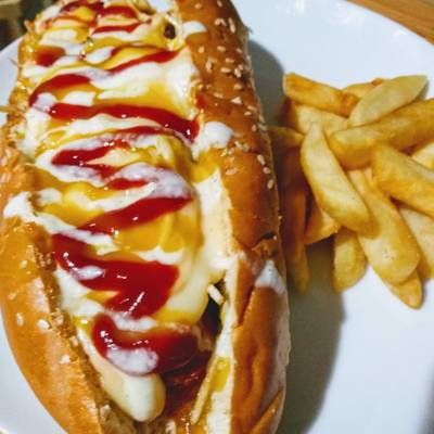 Hot Dog Jumbo con Papas