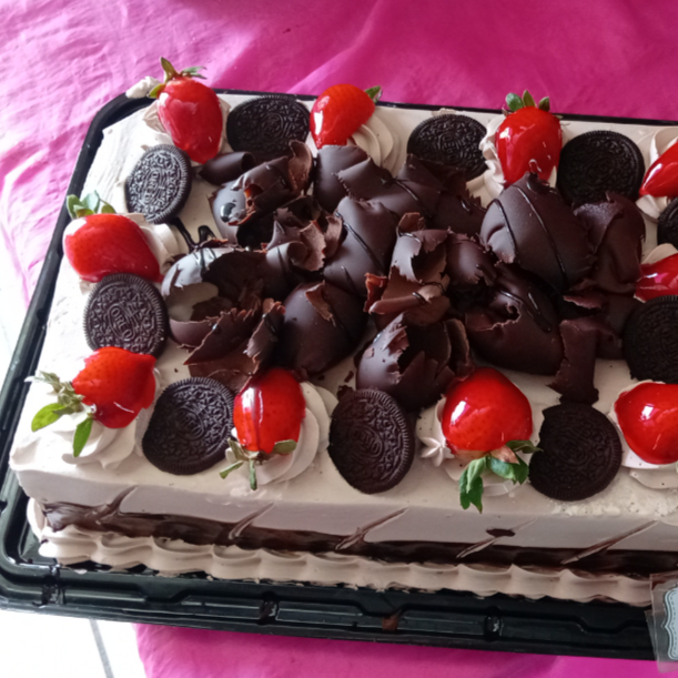 Pastel tres leches 1/4 de plancha chocolate