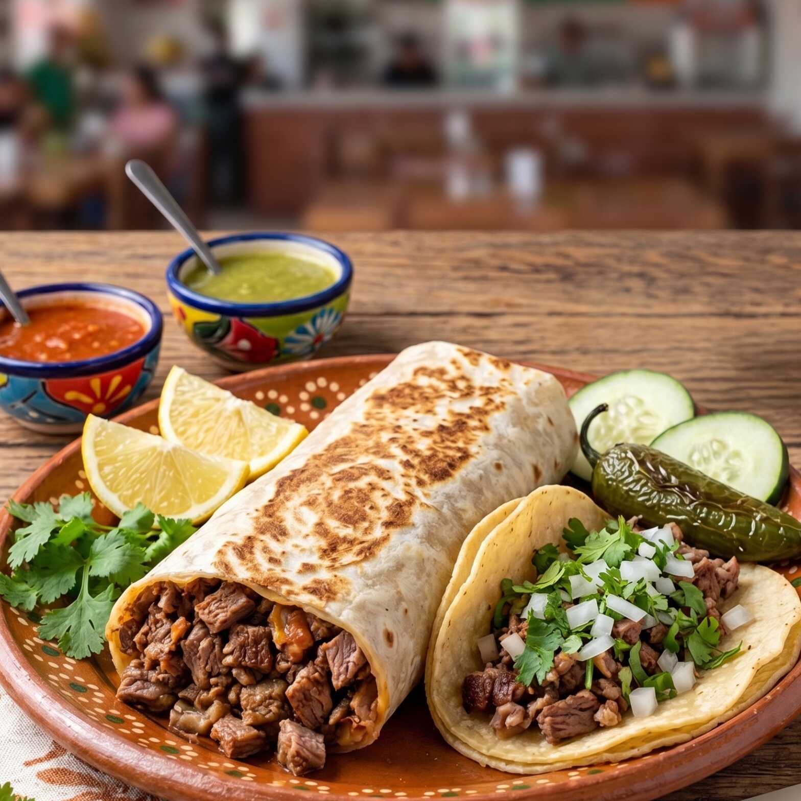Combo Taco Bistec + Burrito Pastor