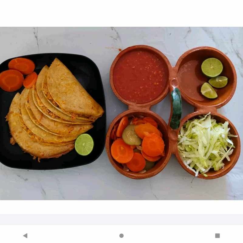 Orden de 5 tacos carne y frijol
