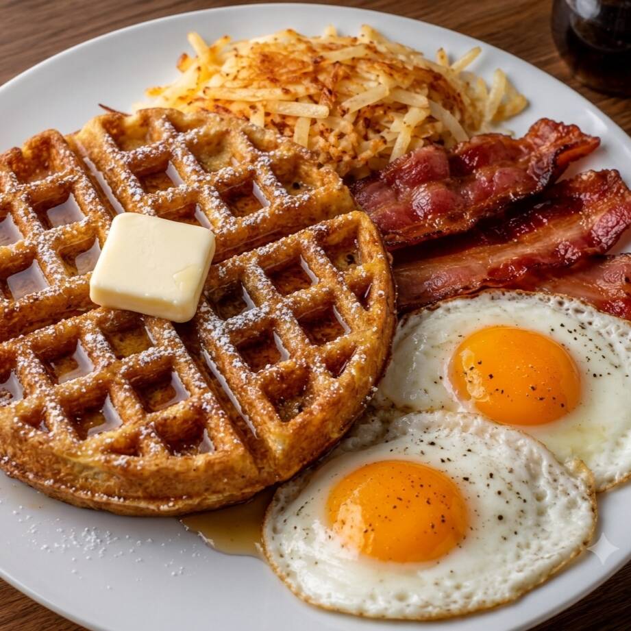 Desayuno Waffle Tradicional