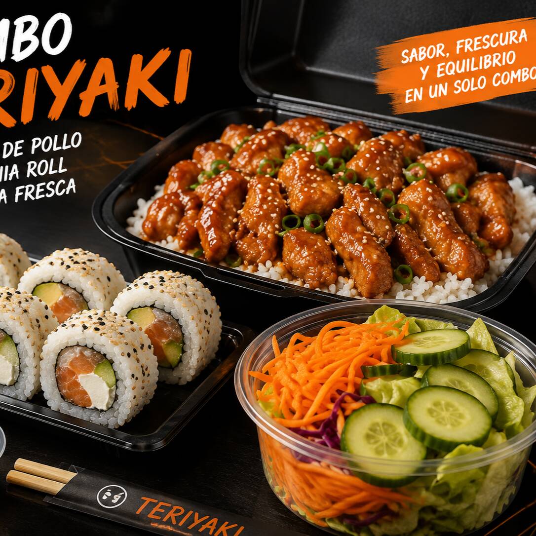 TERIYAKI + SUSHI + ENSALADA