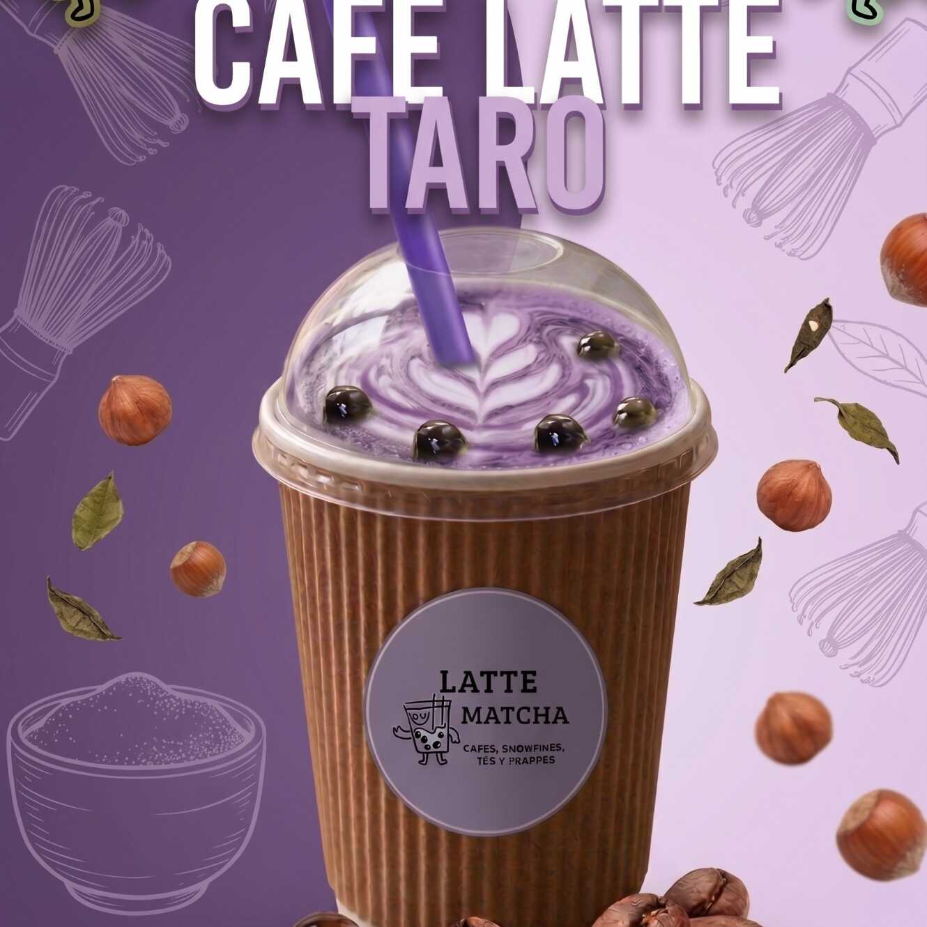 Café Latte Taro