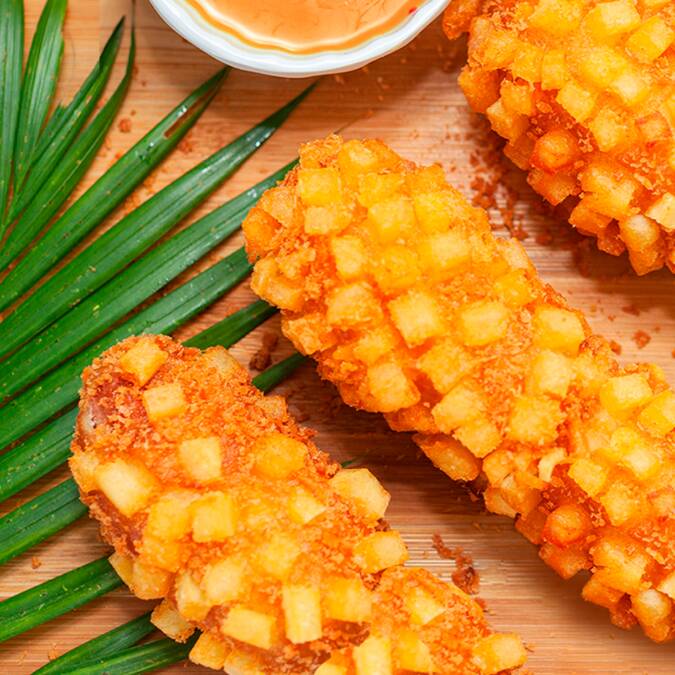 Banderilla Coreana de Queso Cobertura de Papas