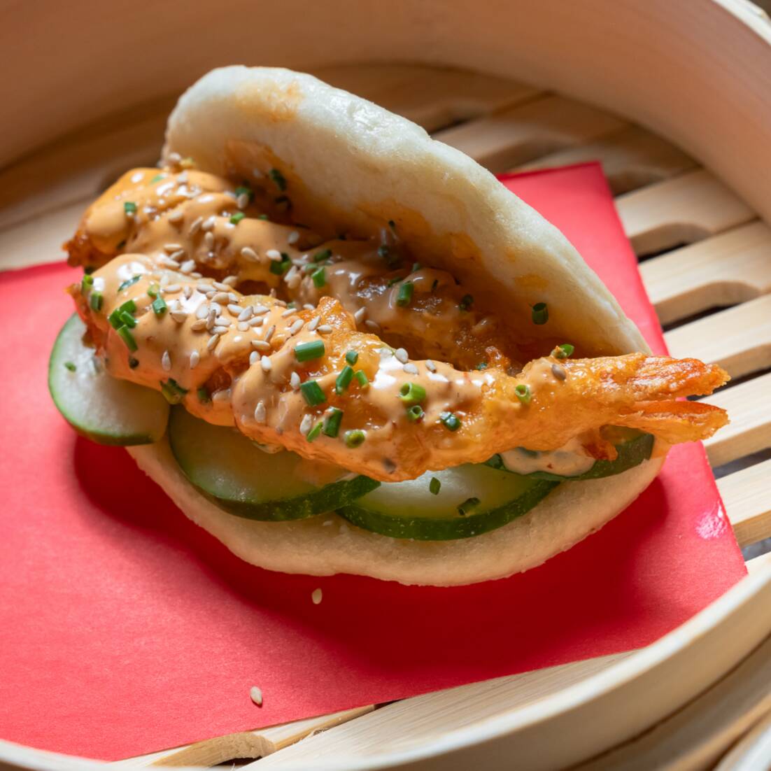 GAMBA TEMPURA BAO