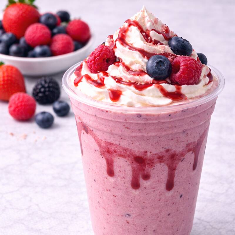 Malteada de Frutos Rojos