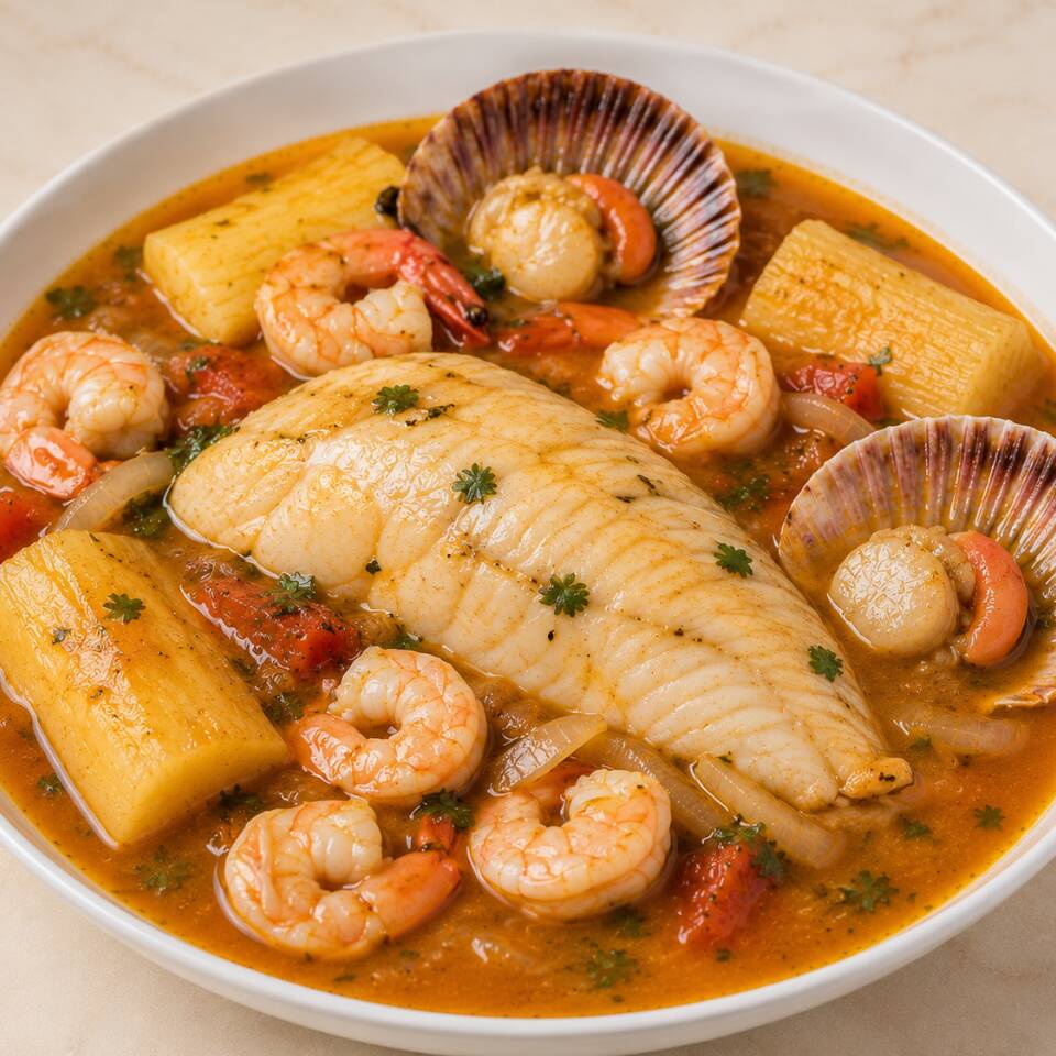 Parihuela de Filete de Corvina