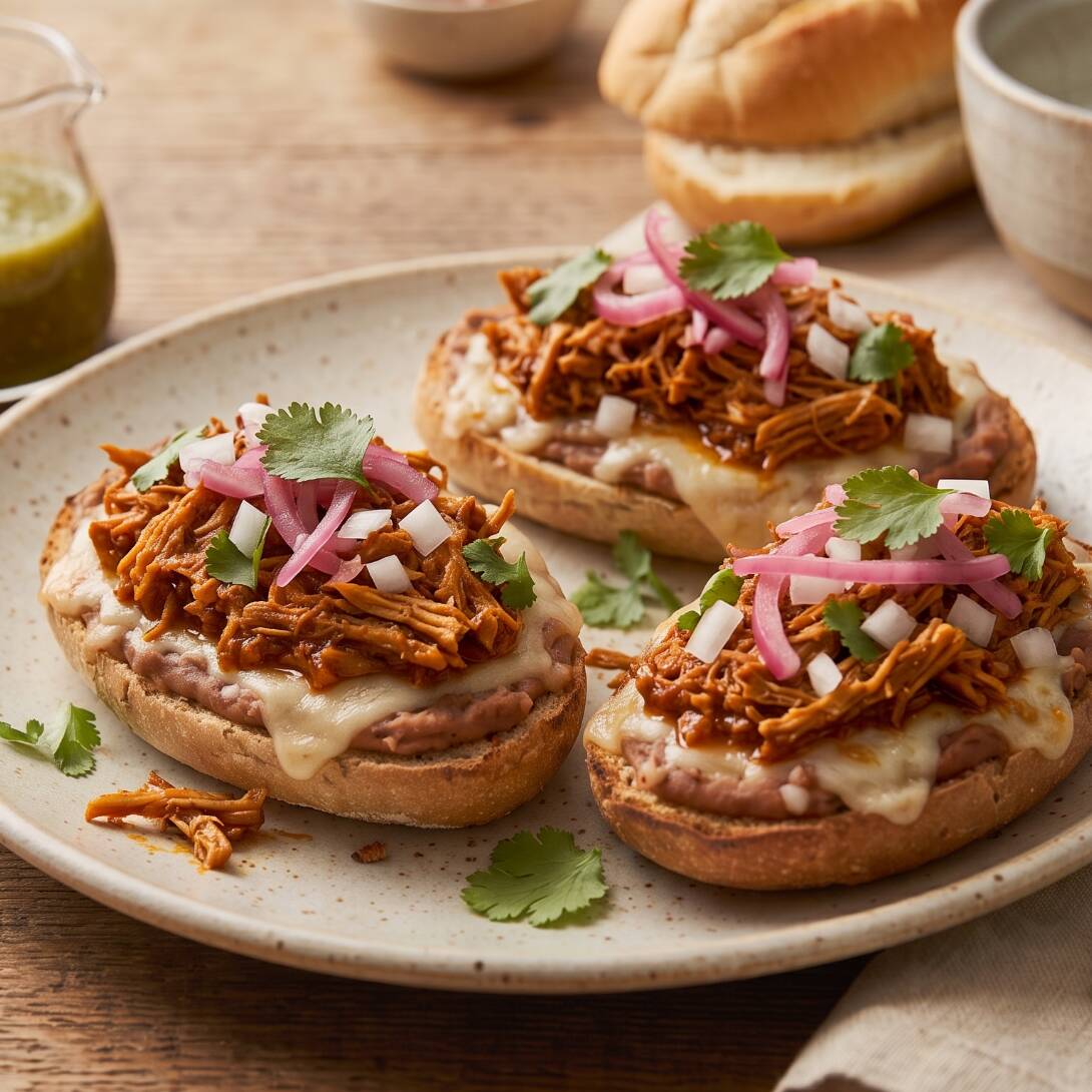 Molletes con Cochinita Pibil