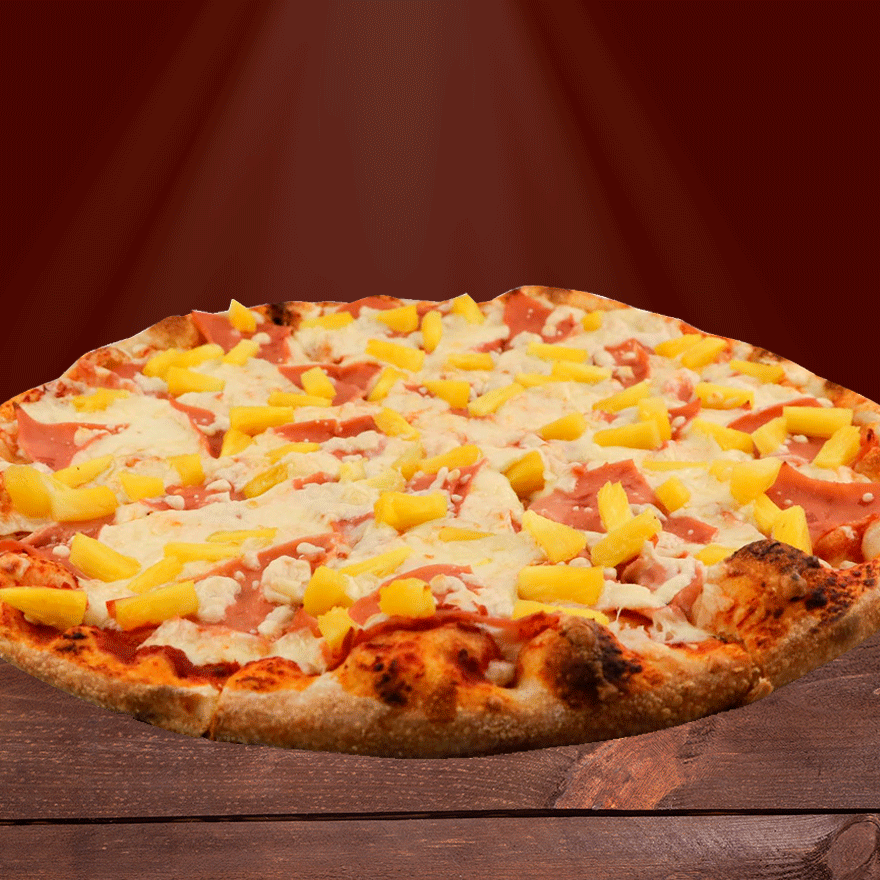 Pizza Gourmet Jamón & Piña Alto