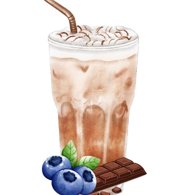 Blue Berry Moka Latte Copiar