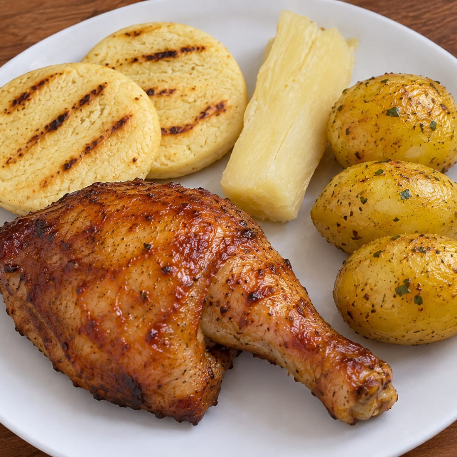 1/4 Pollo Asado + Complementos