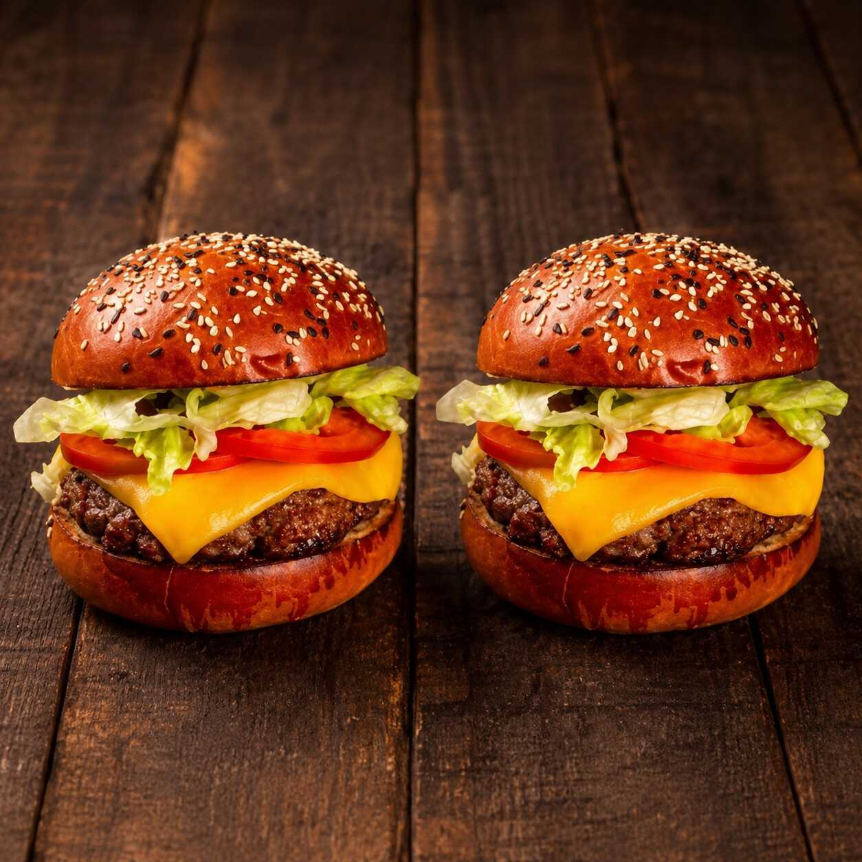 OBS: Não é possivel fazer trocas e o burger vai no ponto da casa. Burger algo, queijo derretido, alface americana, tomate e maionese verde da casa