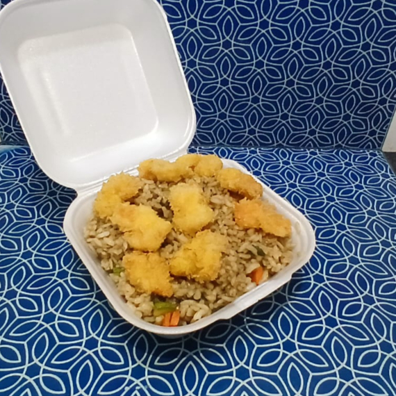 Arroz Frito Sencillo Con Camarón