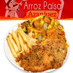 Arroz Paisa + Filete Pechuga + Papas Francesas