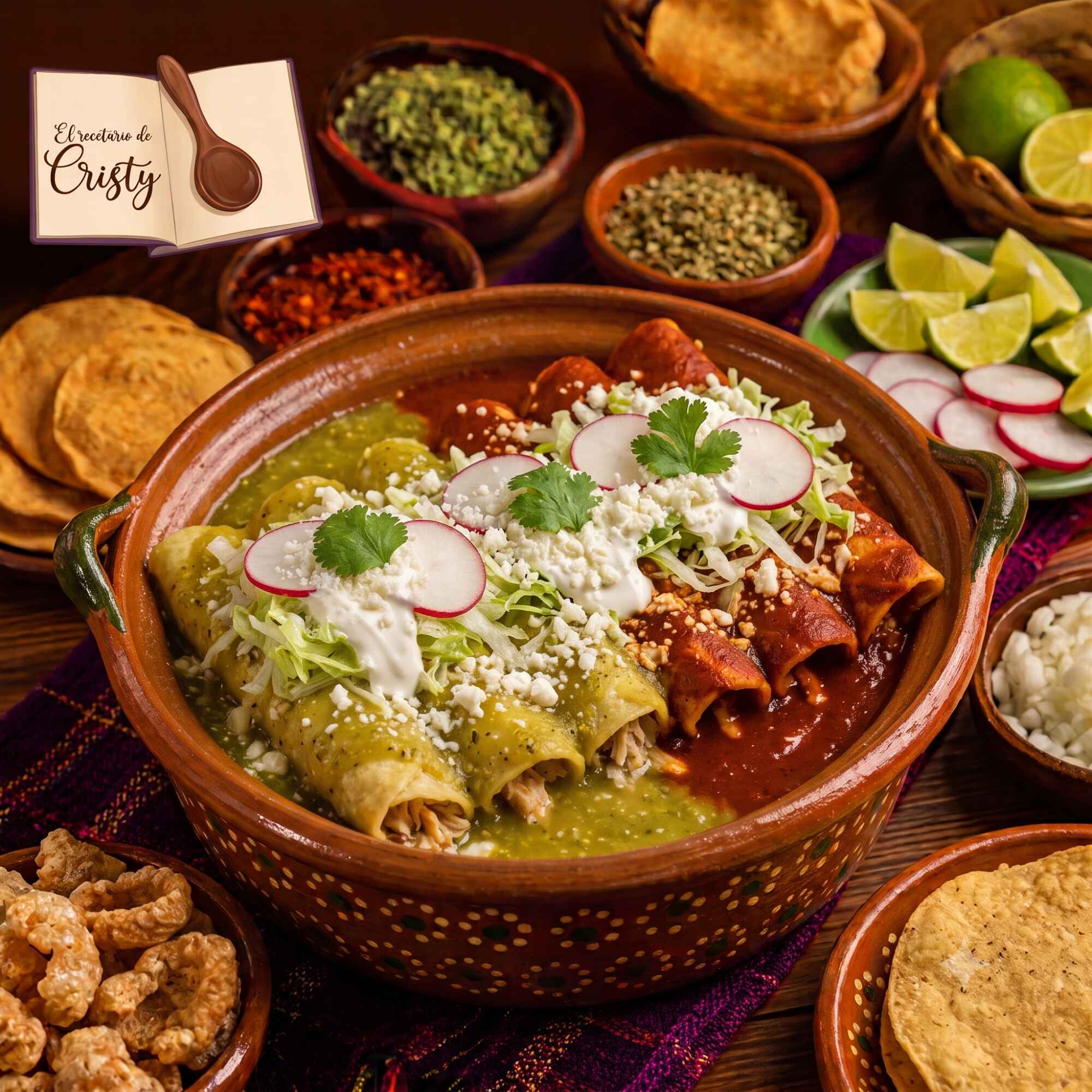 Enchiladas Rojas o Verdes