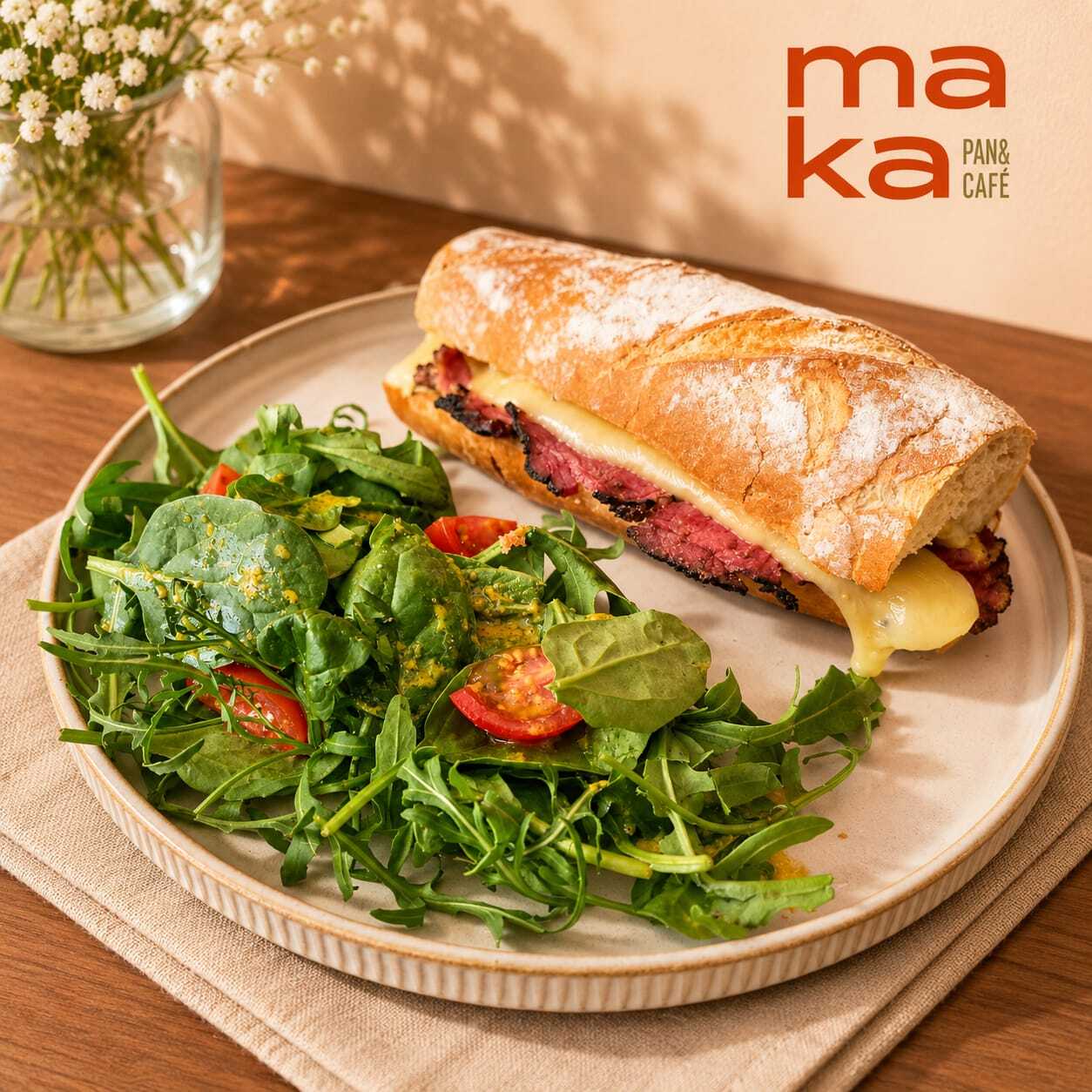 Baguette de Roast Beef y Gouda