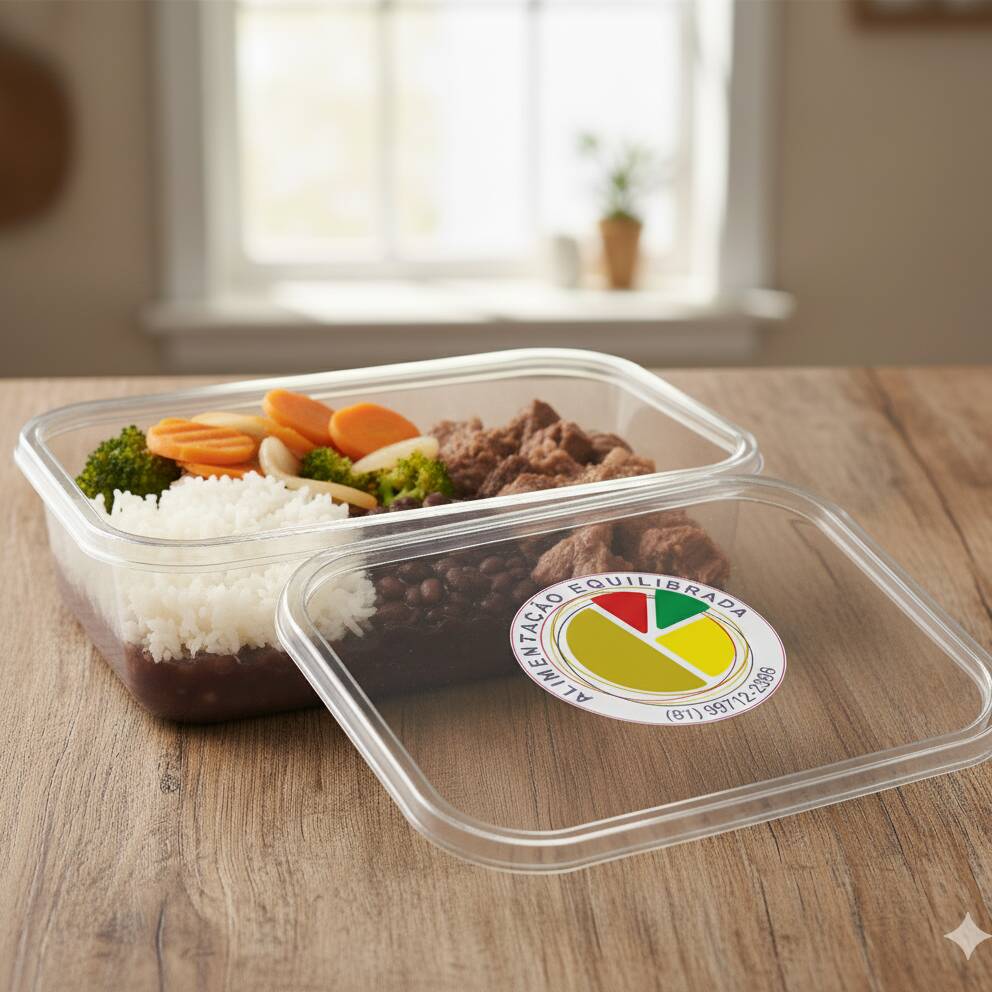 Marmita Delíciosa e Básica com 370g. Arroz, Mix de Legumes, Feijão e a Proteína