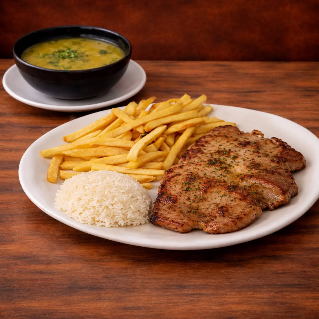 Vaquerito Cerdo con Papas Francesas
