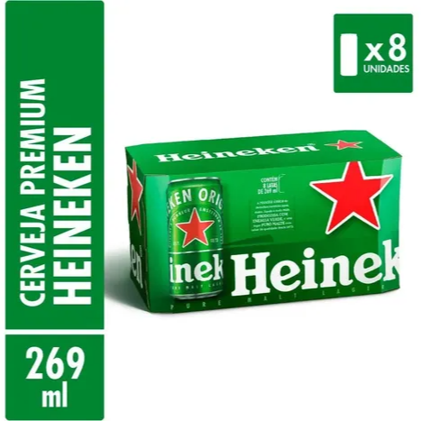 Heineken 269ml Caixa Com 8 unidades