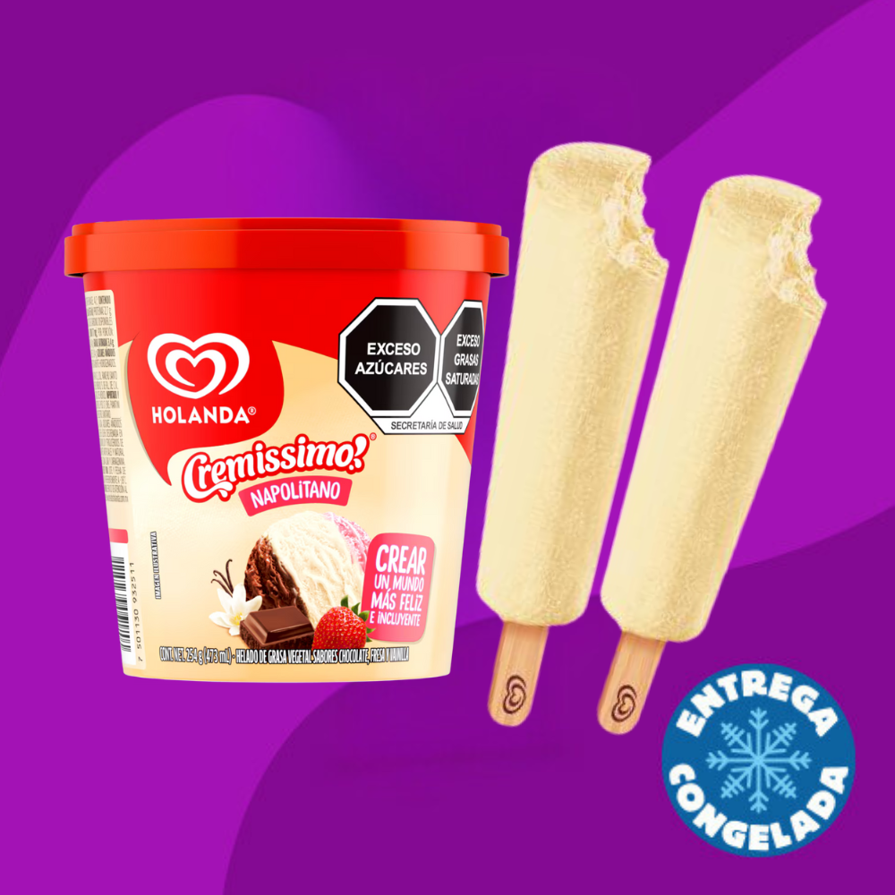 1 Micha Napolitano + 2 Paletas Mini Milk