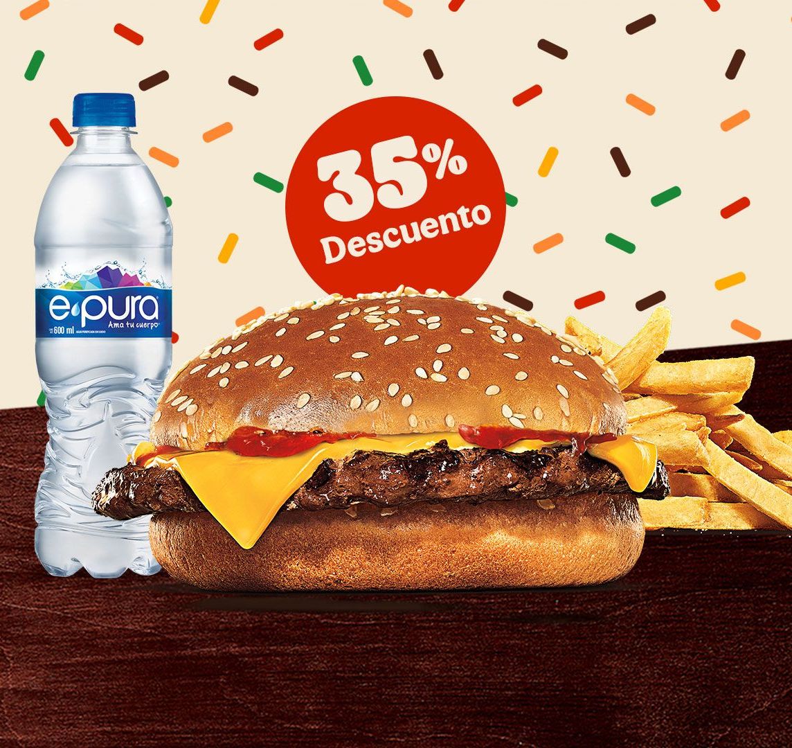 King Jr Hamburguesa con queso