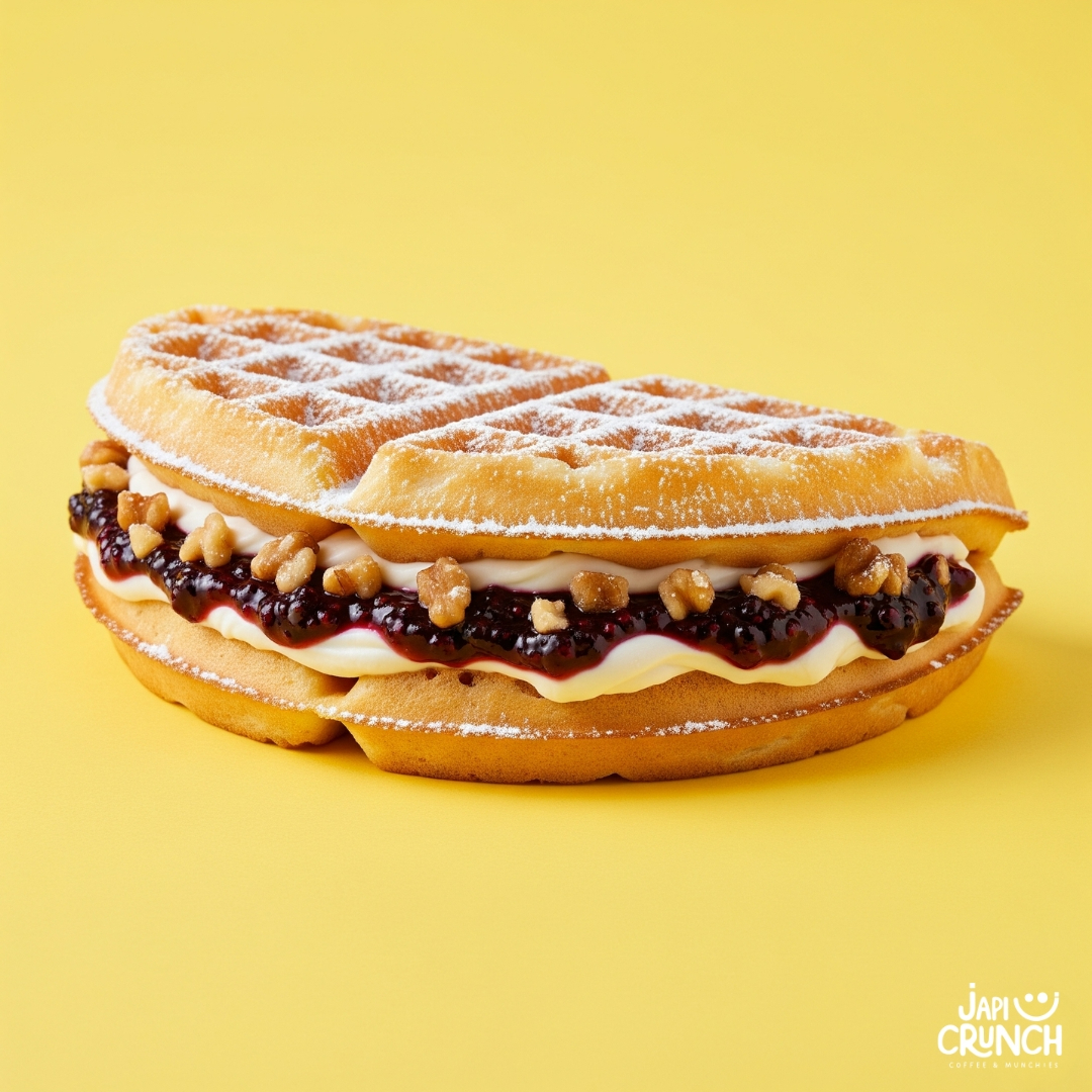 Waffle Dulce Tipo Sándwich Filadelfia