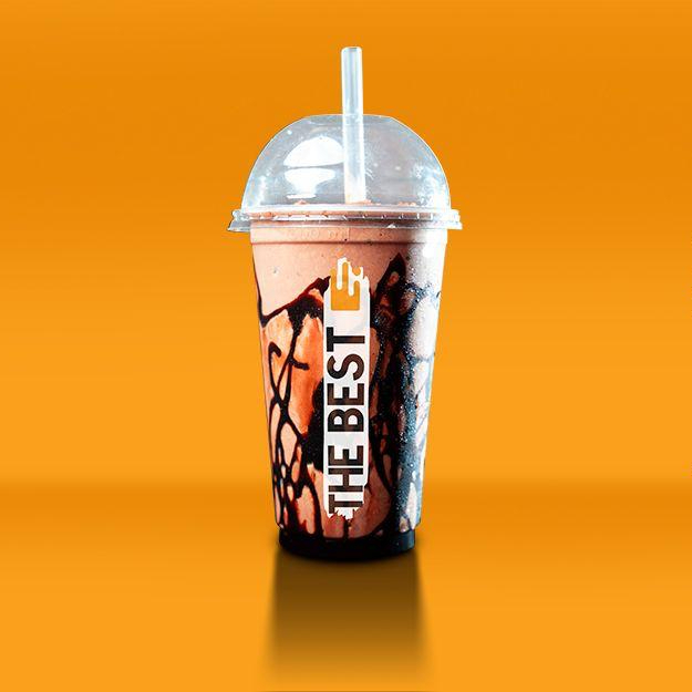 Milkshake de Ovomaltine com cobertura de chocolate