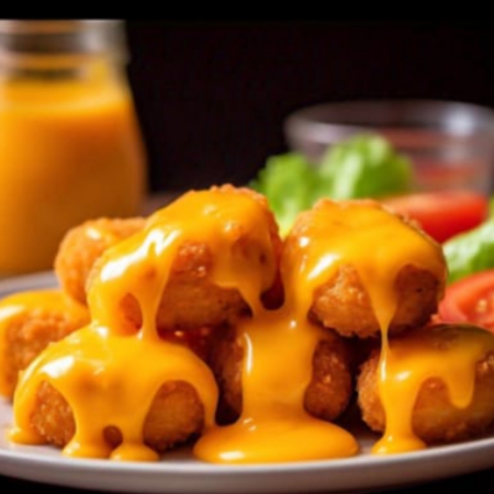 Nuggets Bañados en Queso Fundido