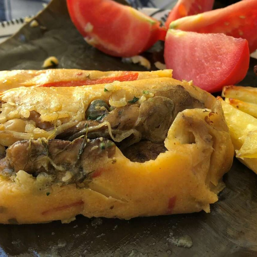 Tamal Vegetariano Sencillo, Jugo
