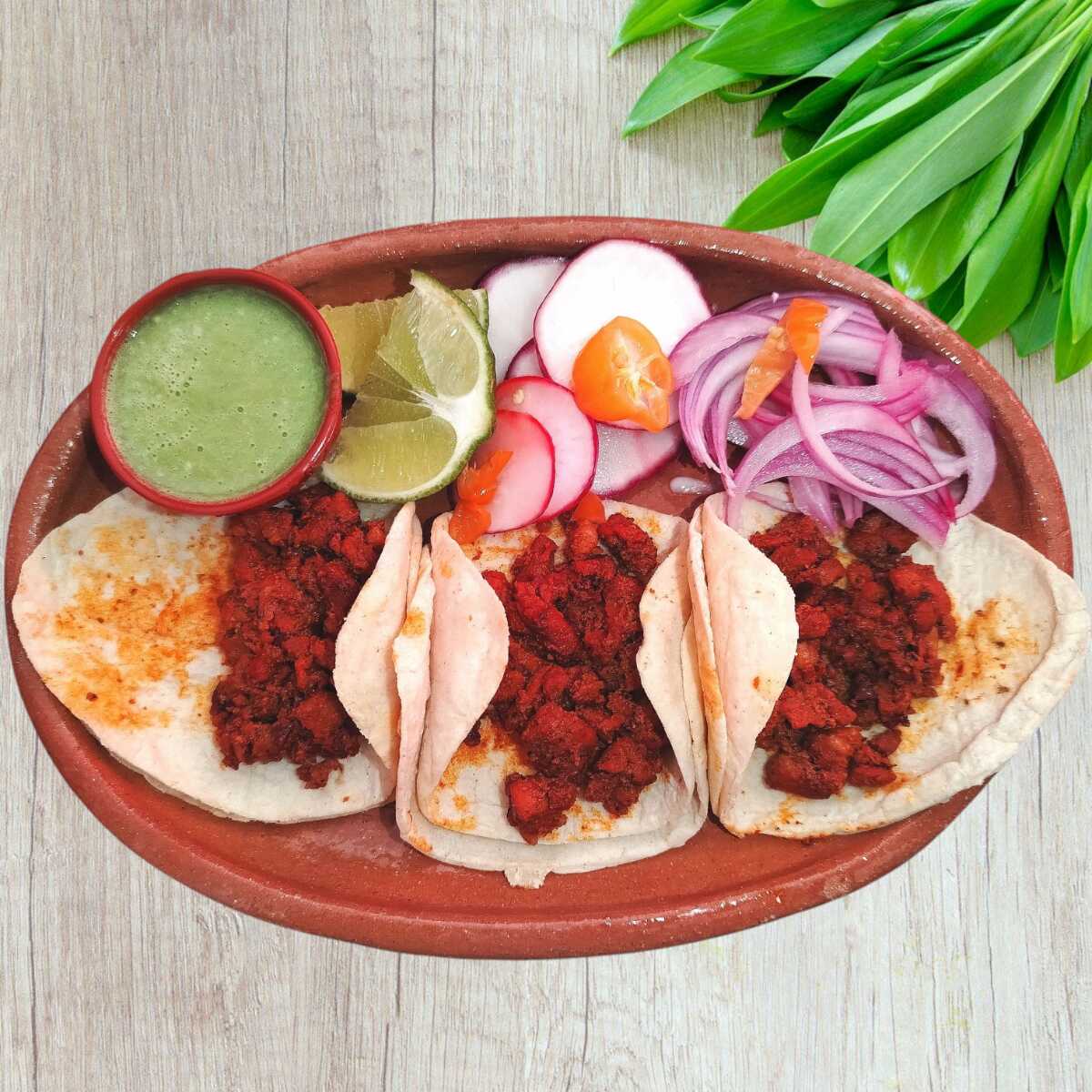 Tacos de al Pastor con Tortilla de Maiz