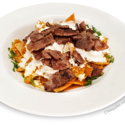 Chilaquiles con Bistec