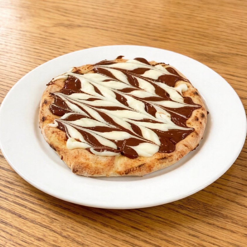 Chocolate ao leite e chocolate branco, leite condensado e cereja