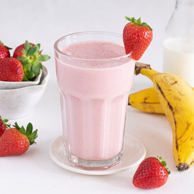 Licuado de Fresa con Platano