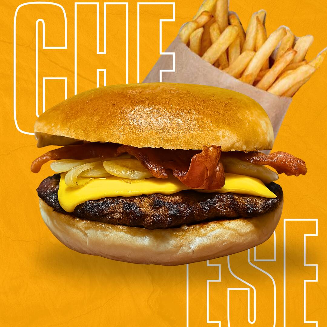 Cheese Burger con Papas