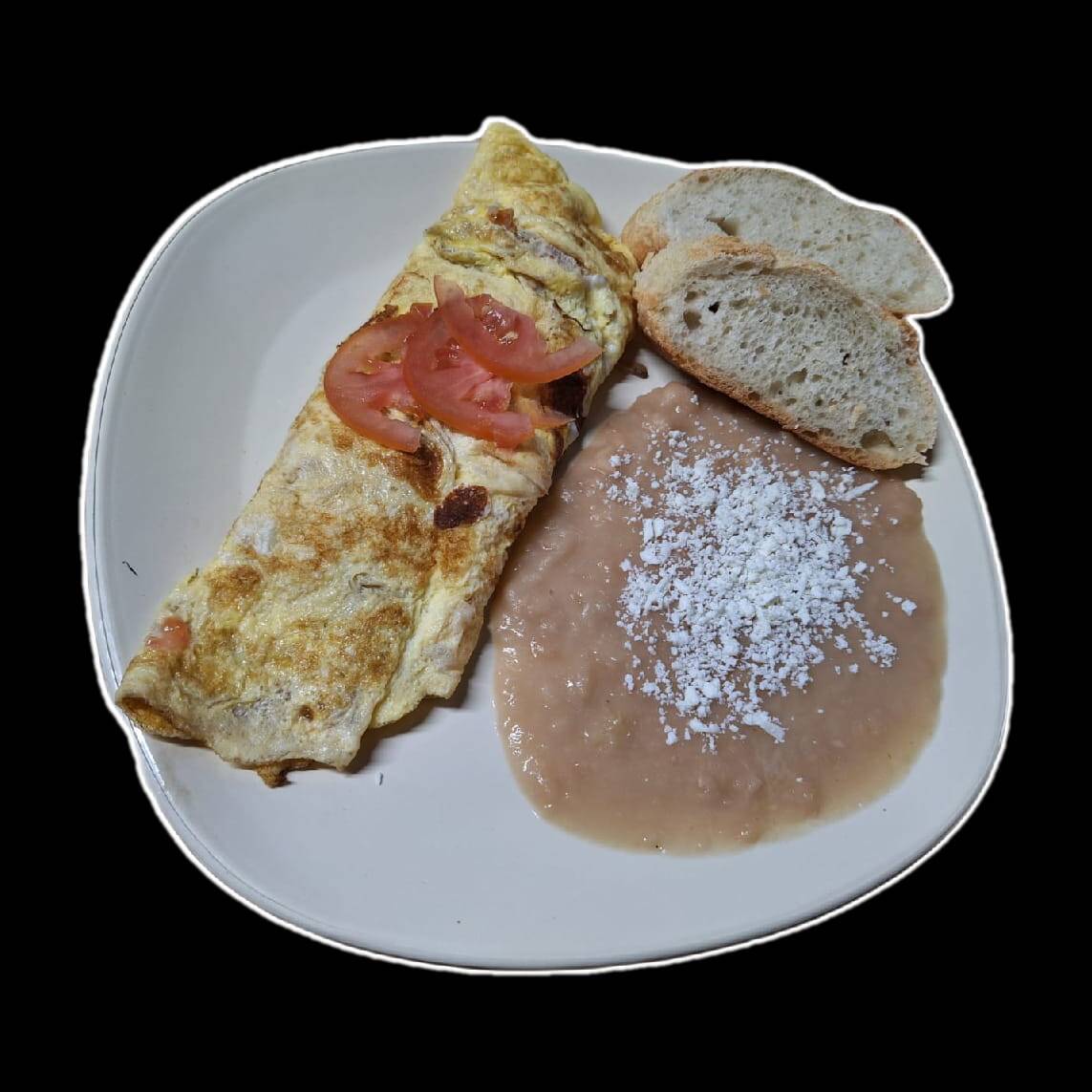 Huevos al gusto+ frijoles