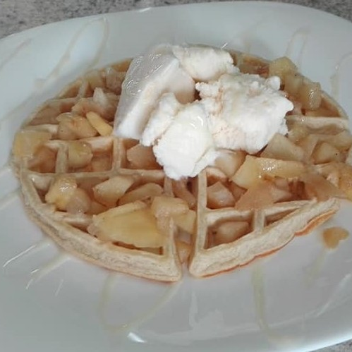 Waffle Manzana-Canela