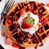 Waffle de Mermelada de Fresa