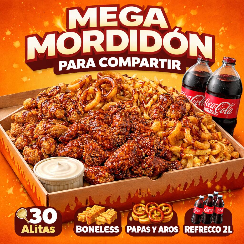 🍗🔥 MEGA MORDIDÓN PARA COMPARTIR 🔥🍟