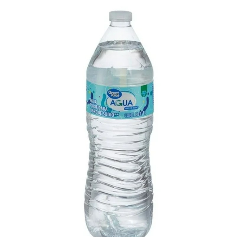 Agua Great Value 1 Litro