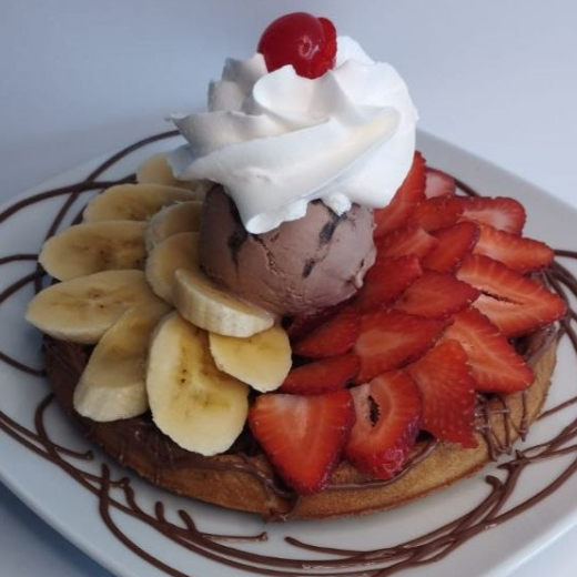 Waffle Fresas & Banano