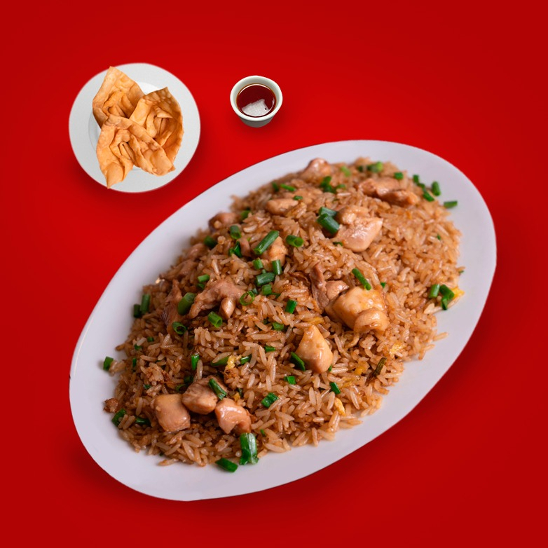 Chaufa Pollo + Wantan Frito (3 Unid)