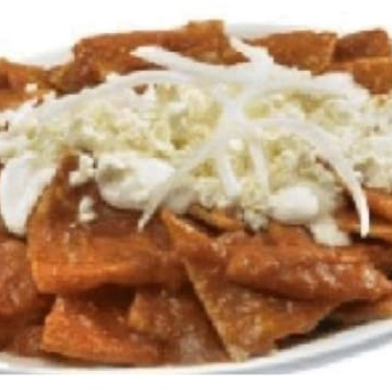 Chilaquiles Rojos con huevo